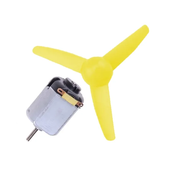 Mini DC Motor and Propeller Set – Yellow Mini DC Motor and Propeller Set – Yellow
