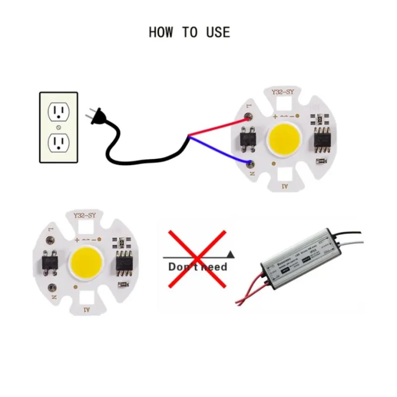 220V 5W Power Led Board Module IP65 Y32 6000-6500K White 220V 5W Power Led Board Module IP65 Y32 6000-6500K White