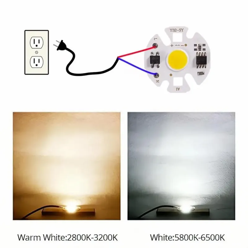220V 5W Power Led Board Module IP65 Y32 6000-6500K White 220V 5W Power Led Board Module IP65 Y32 6000-6500K White