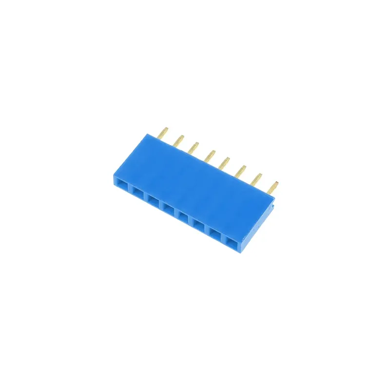 1x8 Pin Header 2.54mm Pitch Blue - Female 1x8 Pin Header 2.54mm Pitch Blue - Female