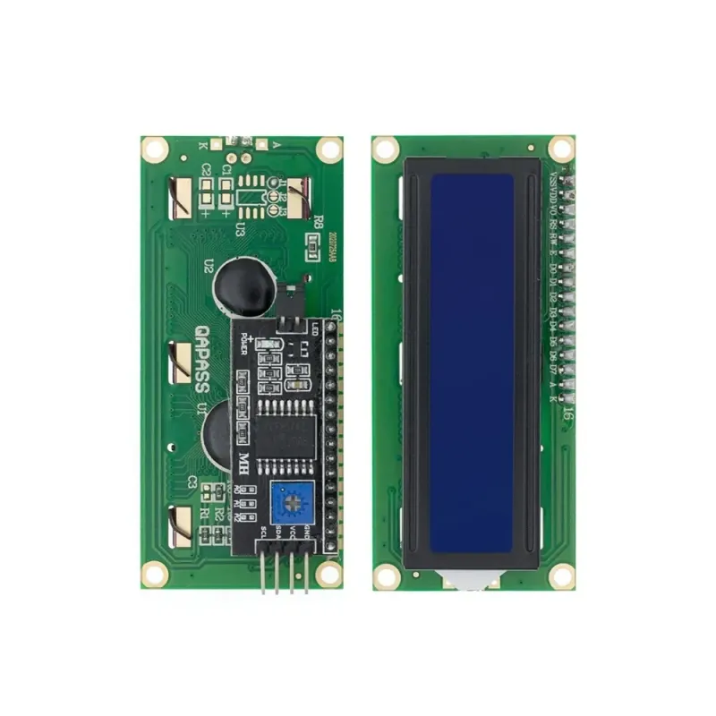 16x2 LCD Display Module Blue Screen LCD 1602 with I2C Solder 16x2 LCD Display Module Blue Screen LCD 1602 with I2C Solder