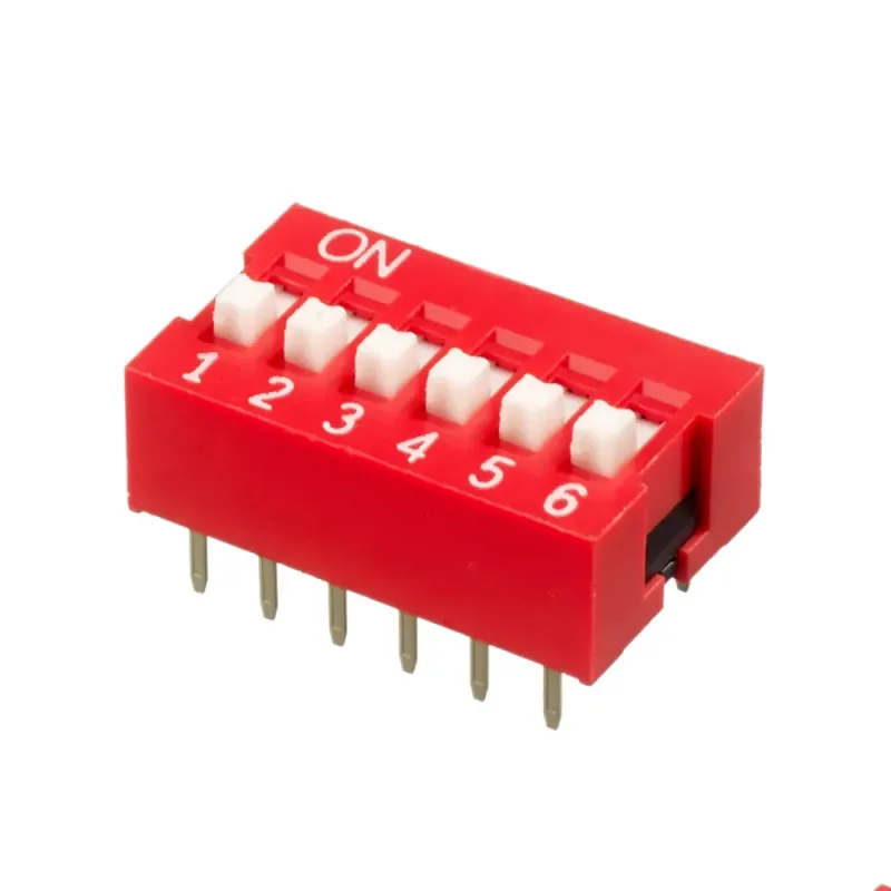 6-Pin DIP Switch 2.54mm Red 6-Pin DIP Switch 2.54mm Red
