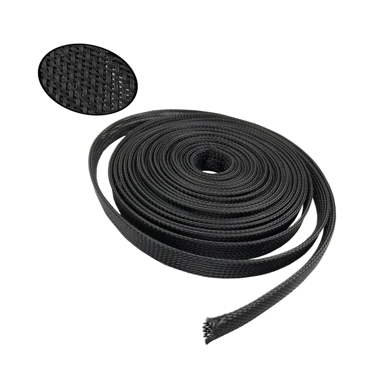 20mm Black Braided Cable Sleeving - 1 Meter 20mm Black Braided Cable Sleeving - 1 Meter