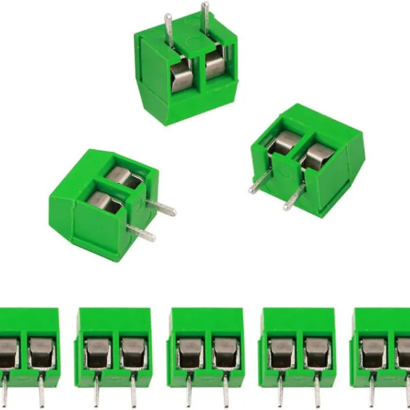 5.08 mm 2 Pin PCB Terminal Block (Height 10mm) - Green 5.08 mm 2 Pin PCB Terminal Block (Height 10mm) - Green