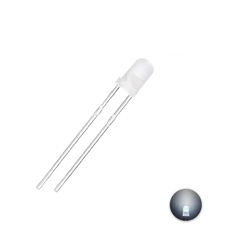 LED Difuz Alb de 3 mm LED Difuz Alb de 3 mm