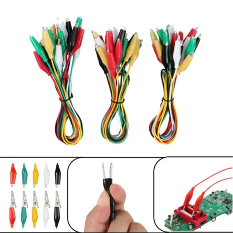 Crocodile Cable Set 10pcs Alligator Clips 5 Colour Crocodile Cable Set 10pcs Alligator Clips 5 Colour