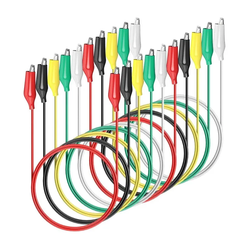 Crocodile Cable Set 10pcs Alligator Clips 5 Colour Crocodile Cable Set 10pcs Alligator Clips 5 Colour