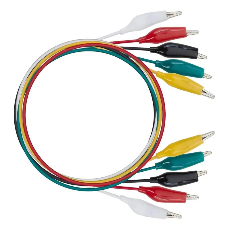Crocodile Cable Set 10pcs Alligator Clips 5 Colour Crocodile Cable Set 10pcs Alligator Clips 5 Colour