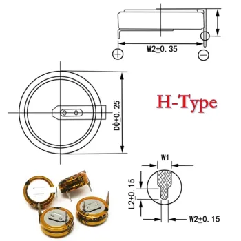 0.1F 5.5V Superfarad Capacitor H-Type Super Capacitor