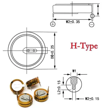 0.1F 5.5V Superfarad Capacitor H-Type Super Capacitor 0.1F 5.5V Superfarad Capacitor H-Type Super Capacitor