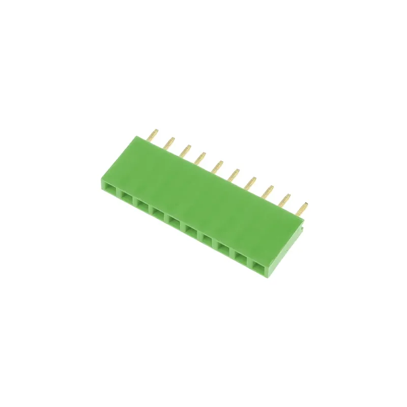 1x10 Pin Header (Female) 2.54 mm—Green 1x10 Pin Header (Female) 2.54 mm—Green