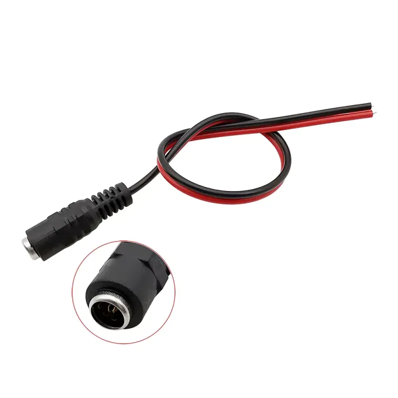 Female DC Power Connector 5V 12V 5.5x2.1mm Wire Cable Plug Female DC Power Connector 5V 12V 5.5x2.1mm Wire Cable Plug