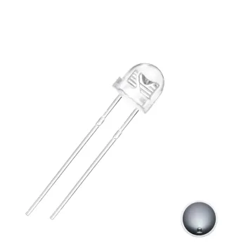 Pălărie de Paie de 5 mm Led Alb Pălărie de Paie de 5 mm Led Alb