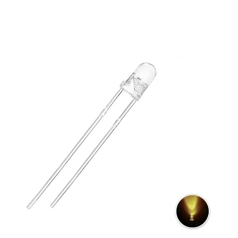 LED Galben Transparent de 3 mm LED Galben Transparent de 3 mm
