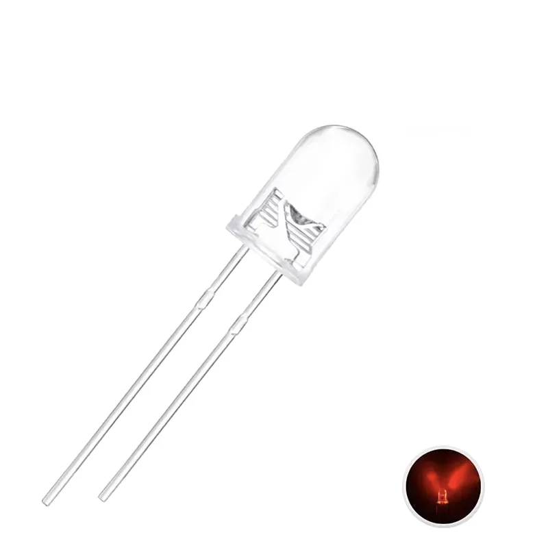 5mm LED Transparent Red