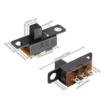 SS12F15VG6 Micro Slide Switch 3PIN 2 Position 1P2T ON-Off Switch SS12F15VG6 Micro Slide Switch 3PIN 2 Position 1P2T ON-Off Switch