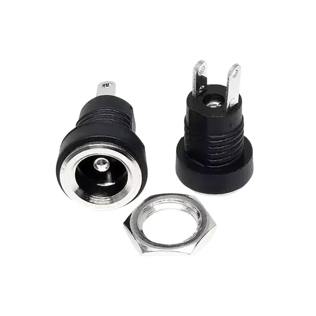 DC Power Supply Jack Female Panel Mount Round Connector 5.5mmx2.1mm DC Power Supply Jack Female Panel Mount Round Connector 5.5mmx2.1mm