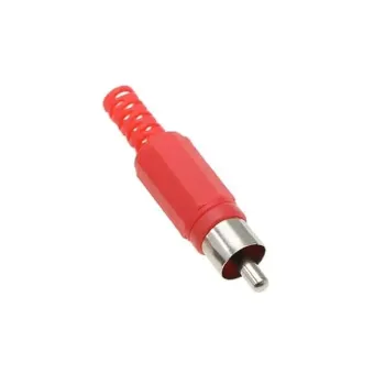RCA Plug Male Adapter Audio Video Connector - Red RCA Plug Male Adapter Audio Video Connector - Red