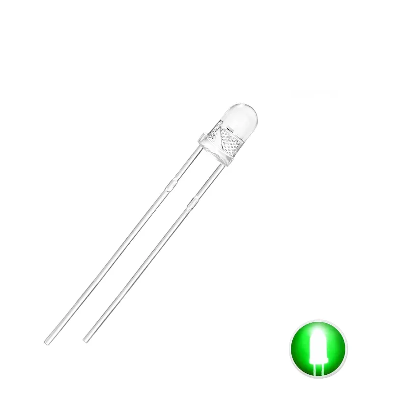 3mm Ultra Bright LED 12000-15000 mcd Green 3mm Ultra Bright LED 12000-15000 mcd Green