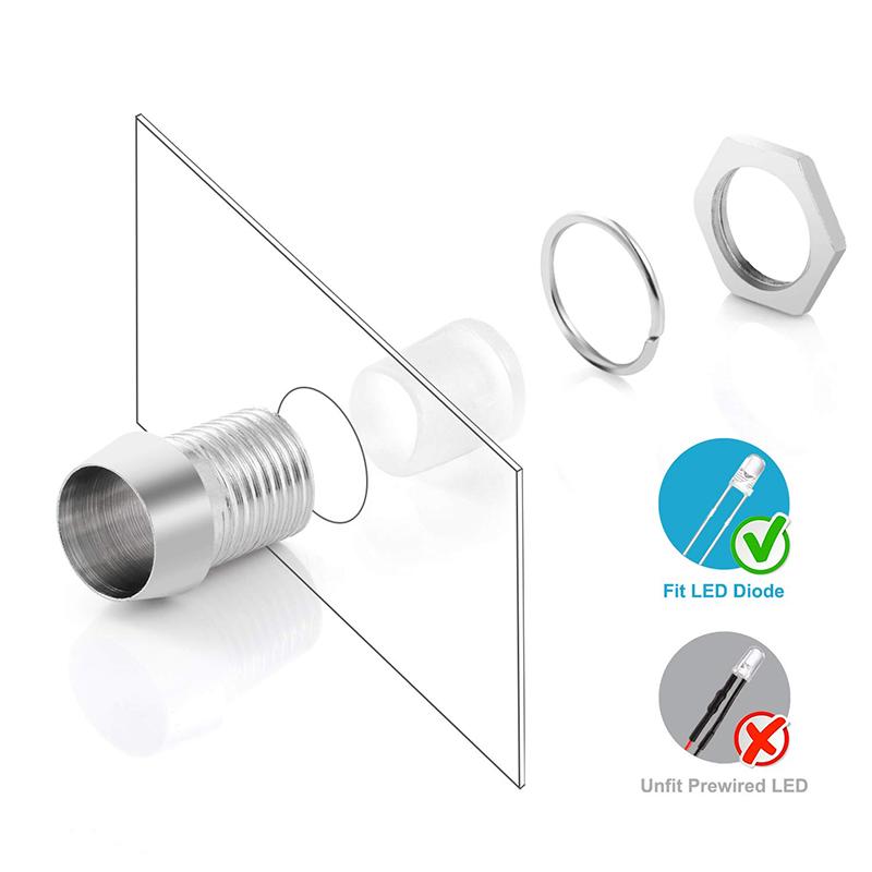 5mm Led Holder - Metal Concave 5mm Led Holder - Metal Concave