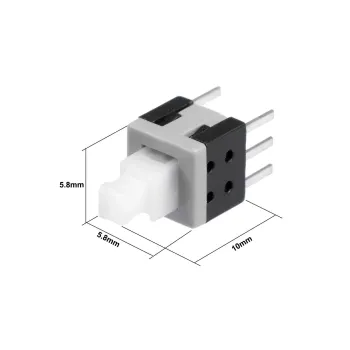 6 x 6 mm Tact Switch Self Latching 6 Pin 6 x 6 mm Tact Switch Self Latching 6 Pin