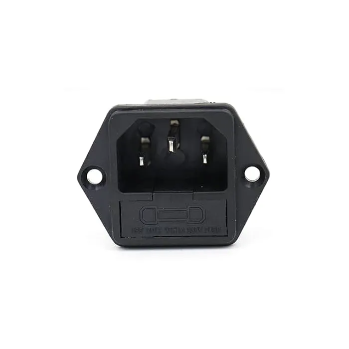 Priză de Curent Alternativ Mascul 250V 10A cu Siguranță 10A Priză de Curent Alternativ Mascul 250V 10A cu Siguranță 10A
