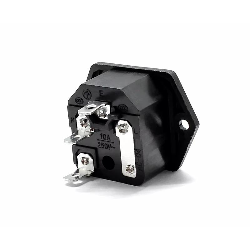 Priză de Curent Alternativ Mascul 250V 10A cu Siguranță 10A Priză de Curent Alternativ Mascul 250V 10A cu Siguranță 10A