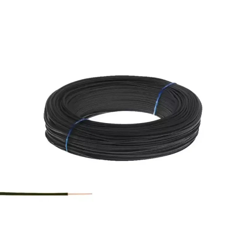 Cablu de Montaj cu un Singur Miez de 1 Metru - Fir Negru Cablu de Montaj cu un Singur Miez de 1 Metru - Fir Negru