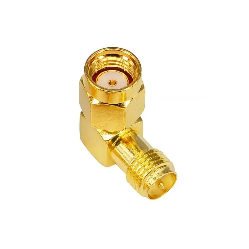RP-SMA Male to RP-SMA Female Right Angle Adapter RF Connector Adapter RP-SMA Male to RP-SMA Female Right Angle Adapter RF Connector Adapter