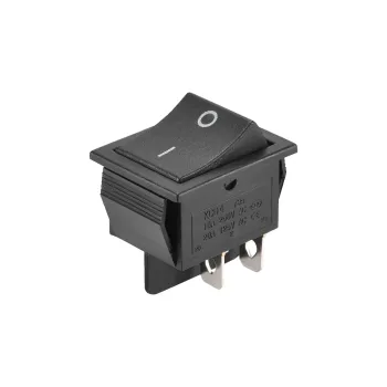 KCD2-201-4 Comutator Basculant ON-OFF DPST 4 Pini 250V 16A - Negru KCD2-201-4 Comutator Basculant ON-OFF DPST 4 Pini 250V 16A - Negru