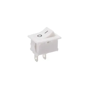Mini Rocker Switch SPST 15x10 mm - White Mini Rocker Switch SPST 15x10 mm - White