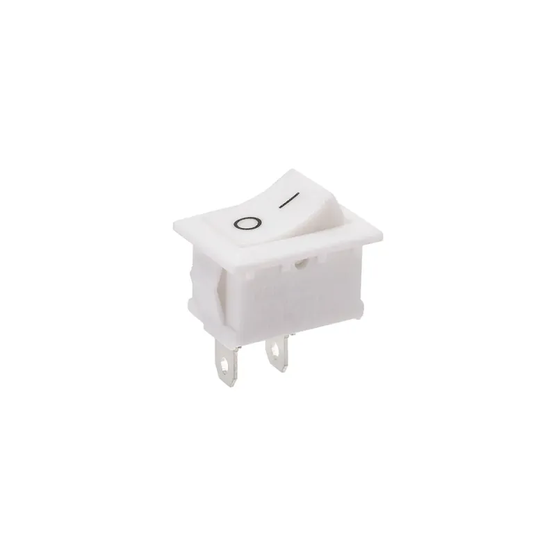 Mini Comutator Basculant SPST 15x10 mm - Alb Mini Comutator Basculant SPST 15x10 mm - Alb