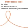 RG316-U Coaxial Cable 50 Ohm Flexible for RF Antenna - 1 Meter RG316-U Coaxial Cable 50 Ohm Flexible for RF Antenna - 1 Meter