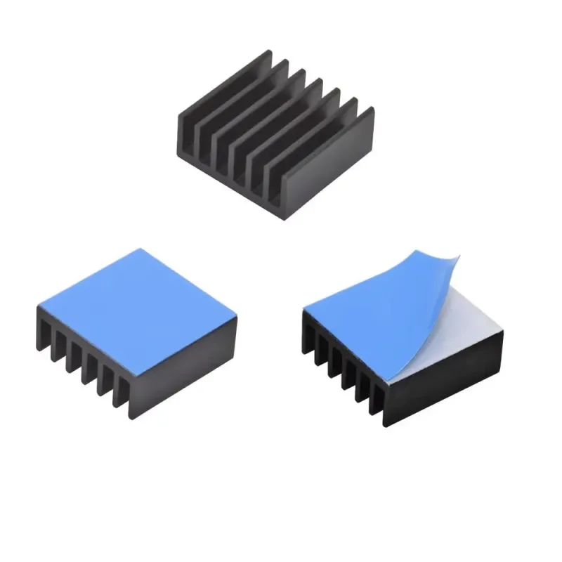 14x14x6 mm Aluminum IC Chip Heatsink Cooler with Thermal Conductive Tape 14x14x6 mm Aluminum IC Chip Heatsink Cooler with Thermal Conductive Tape