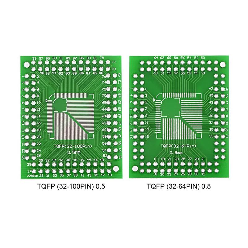 TQFP32/44/64/80/100 to DIP PCB Board Converter IC Adapter TQFP32/44/64/80/100 to DIP PCB Board Converter IC Adapter