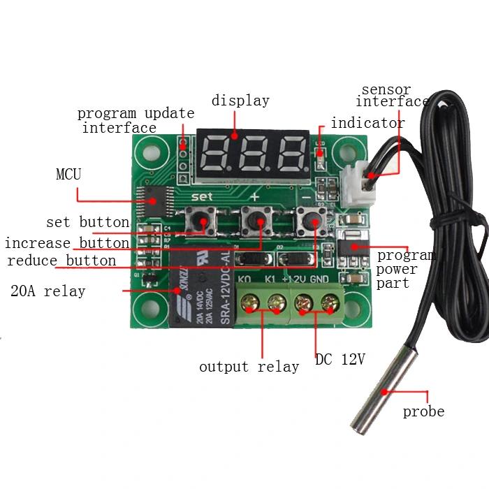 Digital DC12V Temperature Controller Module W1209 Digital DC12V Temperature Controller Module W1209