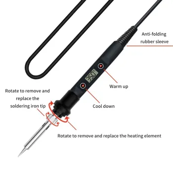 Adjustable Electric Soldering Iron, 220 Volts, 80 Watts Adjustable Electric Soldering Iron, 220 Volts, 80 Watts