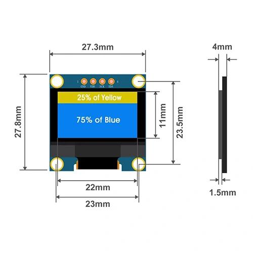 Blue 0.96 Inch OLED I2C Display - SSD1306 Blue 0.96 Inch OLED I2C Display - SSD1306