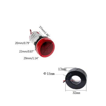 Tensiune AC și Contor de Curent cu Afișaj LED Circular Dublu - 60-500 Volți / 100 Amperi - Alb Tensiune AC și Contor de Curent cu Afișaj LED Circular Dublu - 60-500 Volți / 100 Amperi - Alb