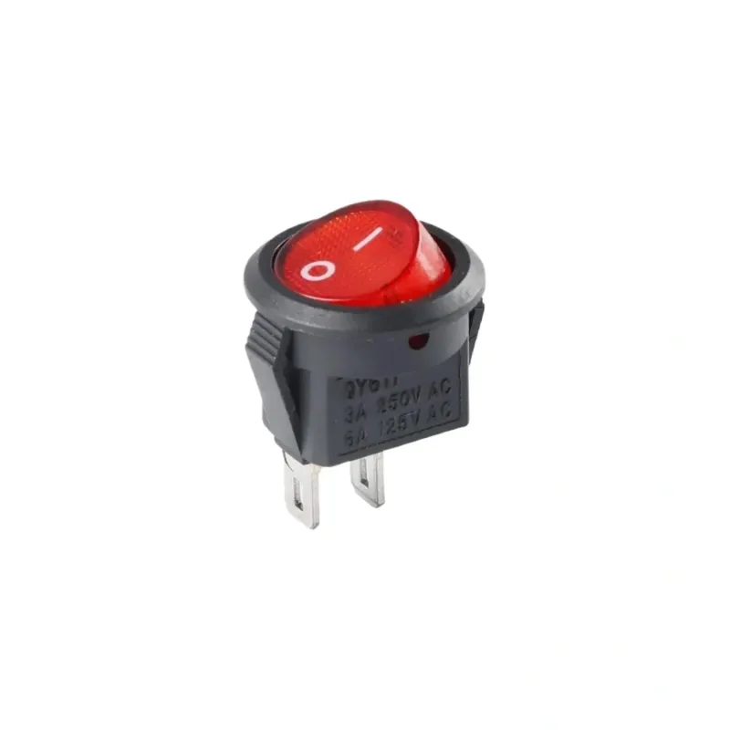 ON/OFF Mini Rocker Switch SPDT 250V 3A 2 Pin - RED