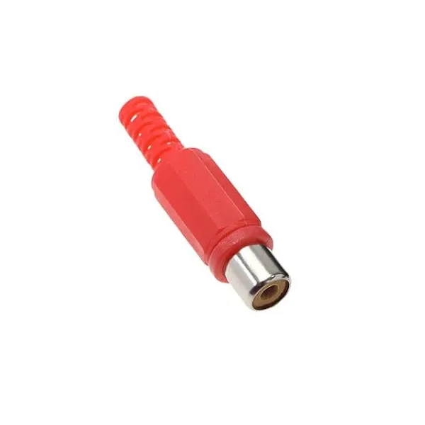 RCA Plug Female Adapter Audio Video Connector - Red RCA Plug Female Adapter Audio Video Connector - Red