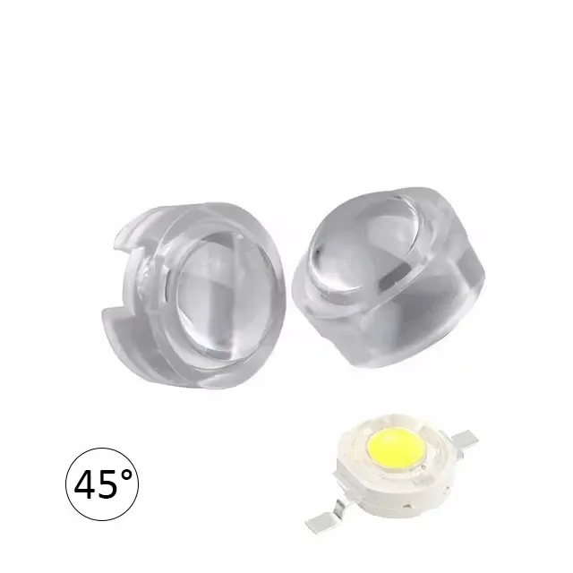 45 Degree 1W - 3W Power Led Lens Transparent 13mm 45 Degree 1W - 3W Power Led Lens Transparent 13mm