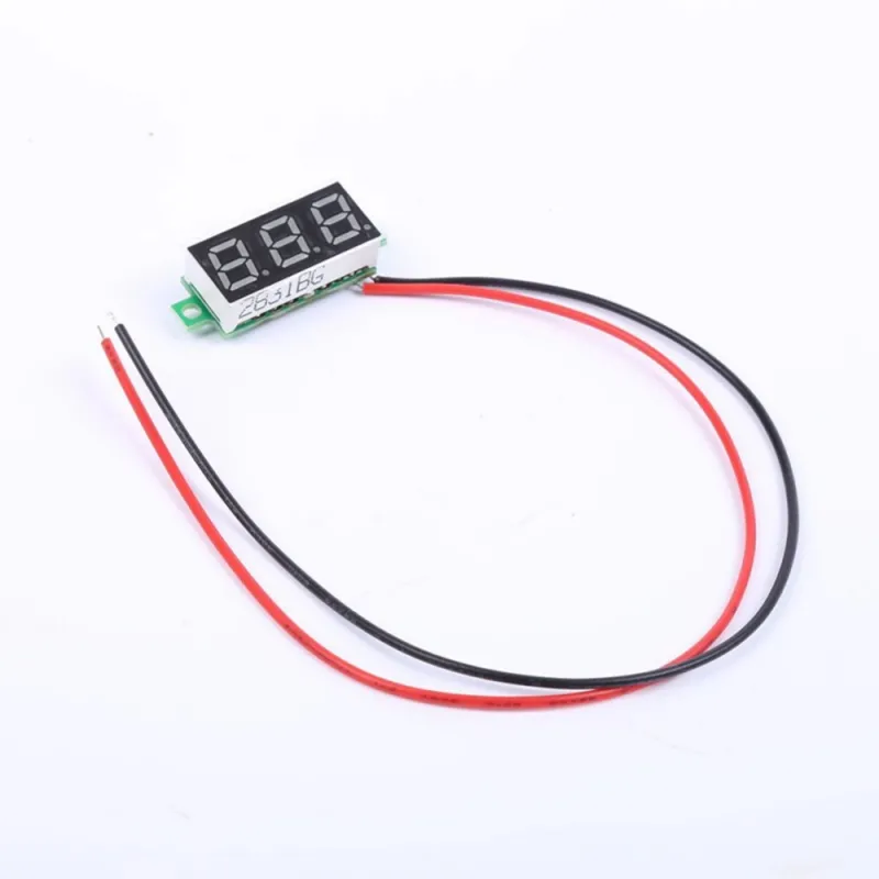 Voltmetru Digital de 0,28 Inci cu Două Fire DC 5V - 30V - Roșu Voltmetru Digital de 0,28 Inci cu Două Fire DC 5V - 30V - Roșu