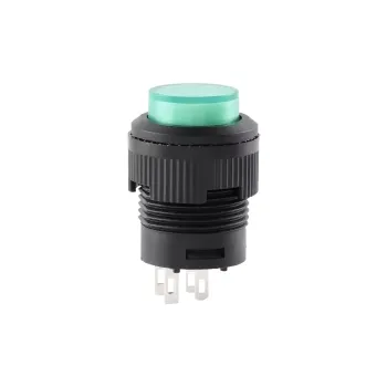 Led Lamp Momentary Push Button Switch 16mm 250V 3A R16-503 - GREEN Led Lamp Momentary Push Button Switch 16mm 250V 3A R16-503 - GREEN