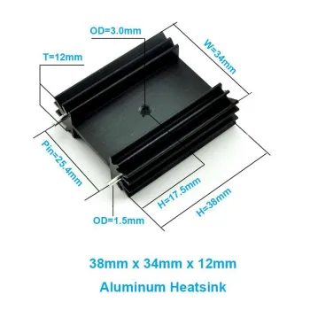 TO-247 Răcitor Radiator Tranzistor 38x34x12mm Aluminiu - Negru TO-247 Răcitor Radiator Tranzistor 38x34x12mm Aluminiu - Negru