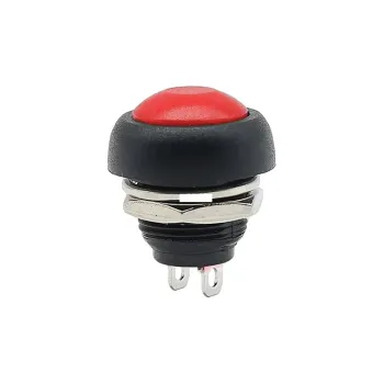 12mm Momentary Round Push Button - PBS13B Red 12mm Momentary Round Push Button - PBS13B Red