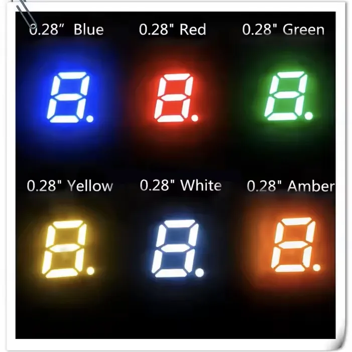 7mm 7-Segment 1 Digit Display Common Cathode 2811AS - RED