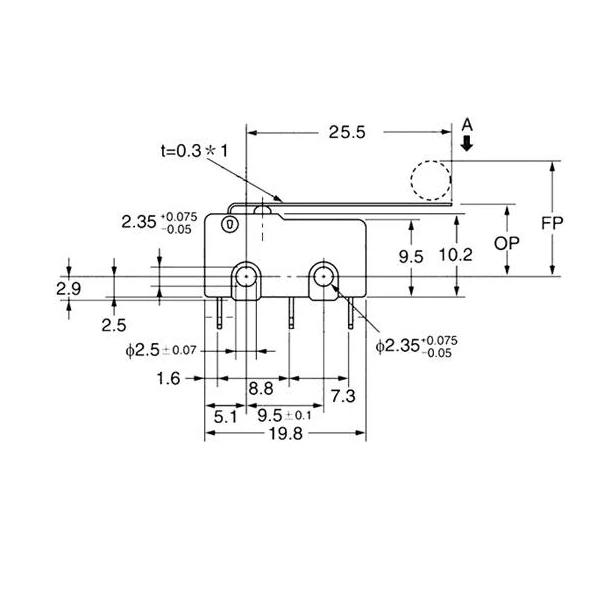 KW12 Micro Limit Switch Long Straight Type 5A 250VAC KW12 Micro Limit Switch Long Straight Type 5A 250VAC