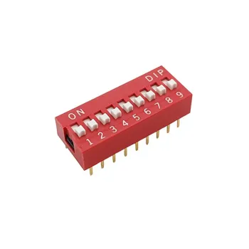 Comutator DIP cu 9 Pini 2,54 mm Roșu Comutator DIP cu 9 Pini 2,54 mm Roșu