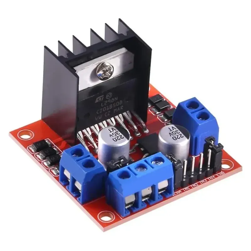 L298N Pair Motor Driver Board with Voltage Regulator L298N Pair Motor Driver Board with Voltage Regulator